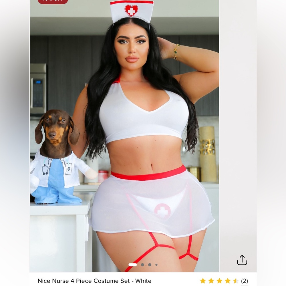 Fashion Nova White Nurse Costume Set